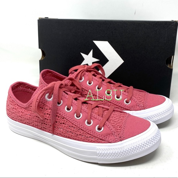šMarch Saleš Converse CTAS Canvas Knitted Pink Sneakers Womenās Size 9 567656C - Picture 6 of 8